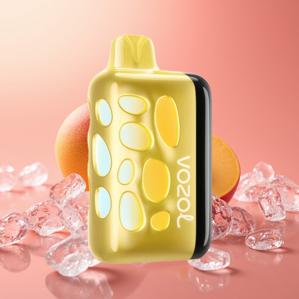 VOZOL RAVE 40000 Enkratna E-cigareta Mango Led, 1000mAh, 270° Vibrant Glow, Beat-Synced Party Mode