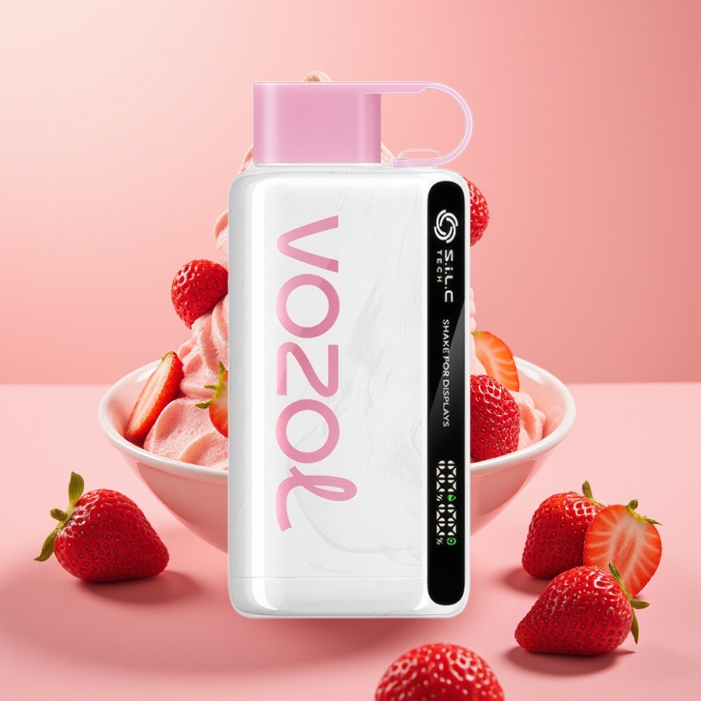 VOZOL STAR 9000/12000 Disposabilni Vape Jagodna Sladoledna Krema Shake Display S.i.L.C TECH 650mAh