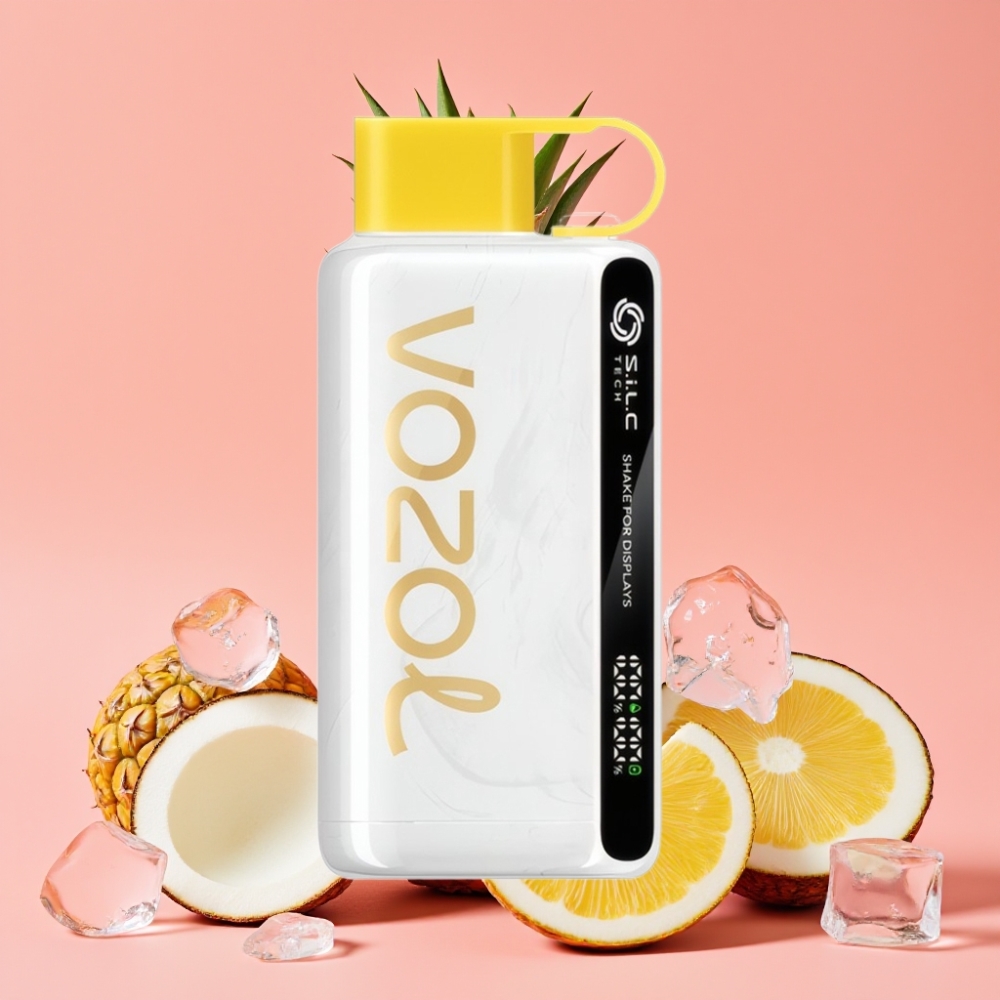 VOZOL STAR 9000/12000 Enkratna Vap Pineapple Coconut Ice 650mAh 0/20/50mg/ml