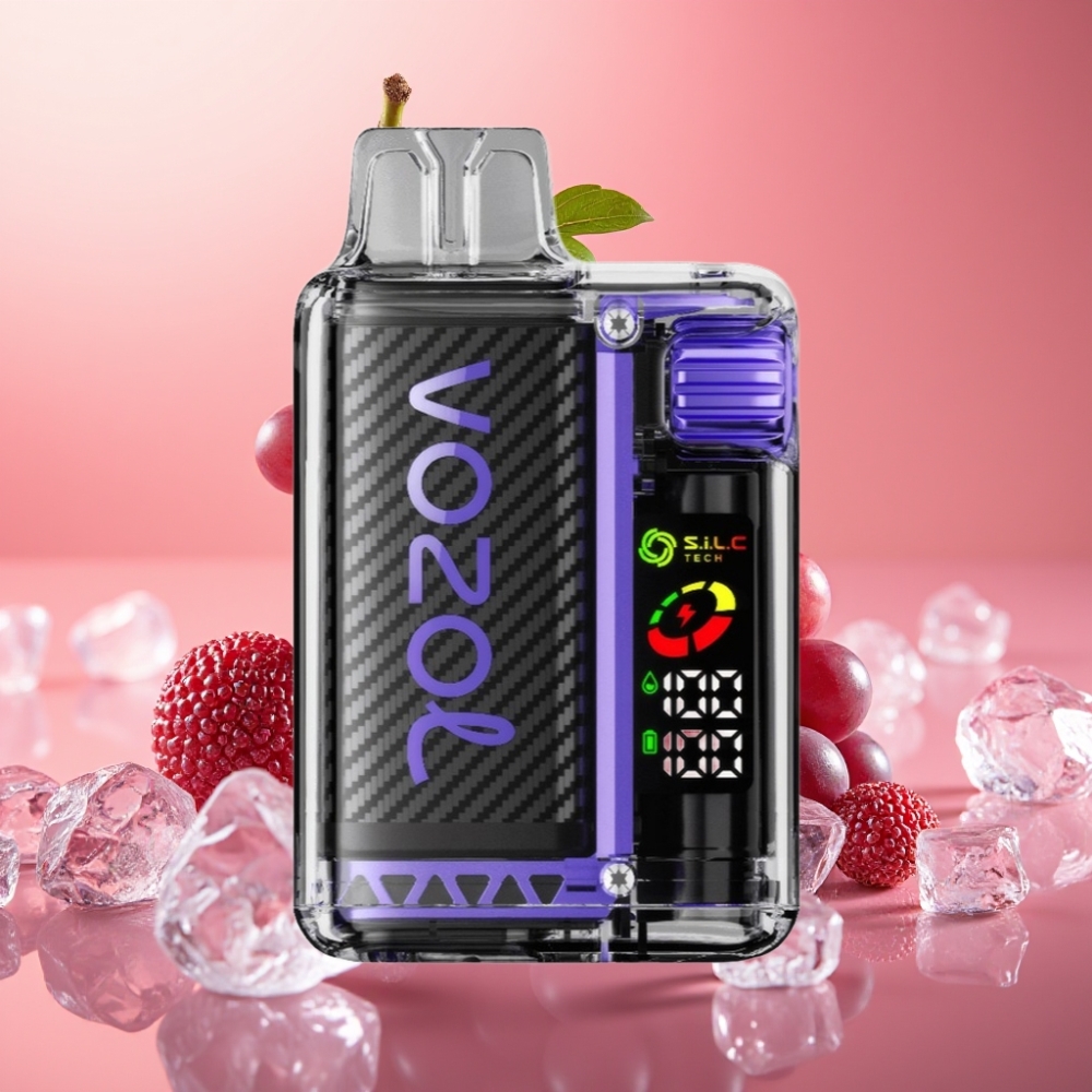 VOZOL Vista 20000 Puffs Polnilna E-Papirja Led Grozdje OLED S.i.L.C Dual Mesh 65% PCR