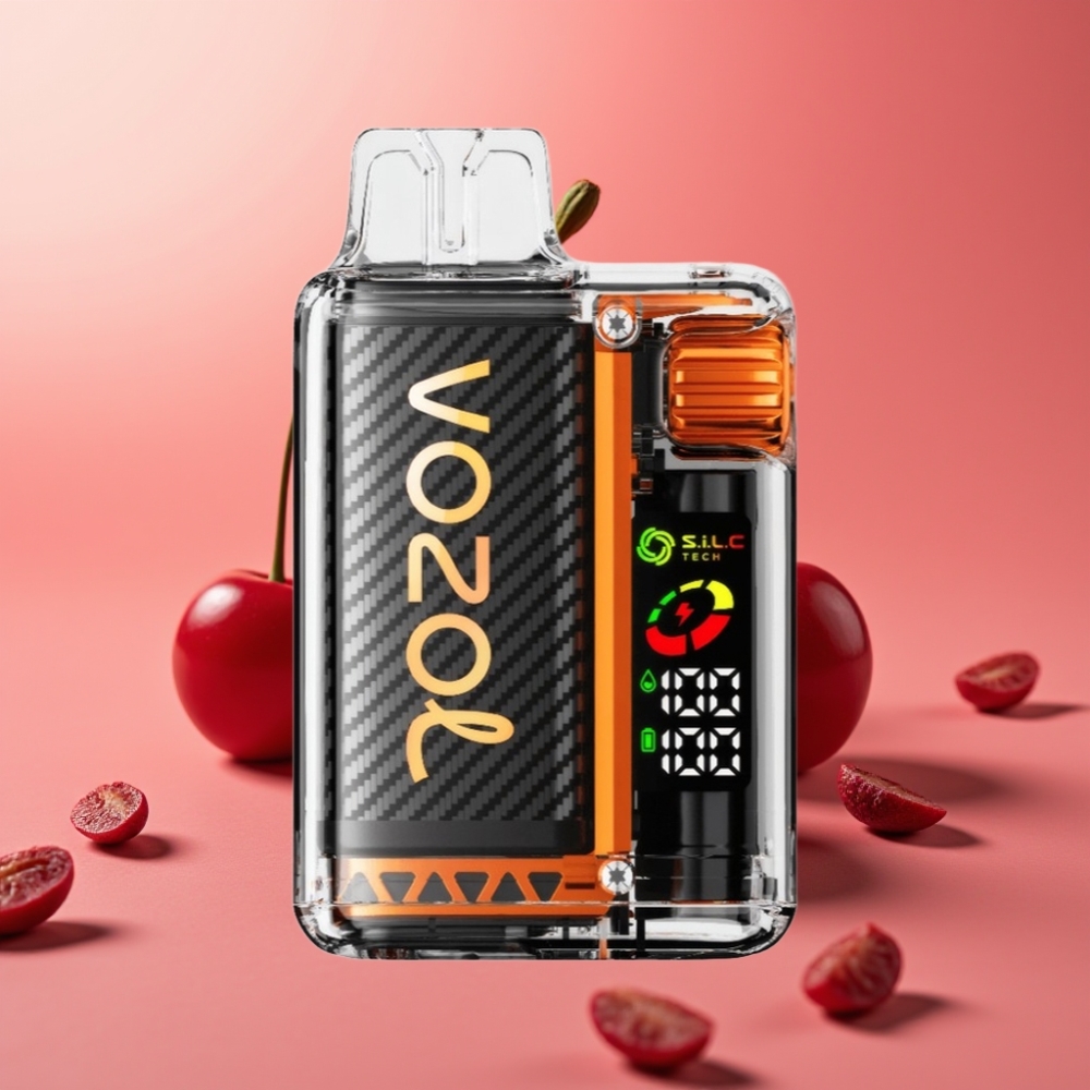 VOZOL Vista 20000 Puffs Polnilna E-Papirja Češnjeva Kola 650mAh 2% OLED S.i.L.C Dual Mesh MCU PCR TPD MTL