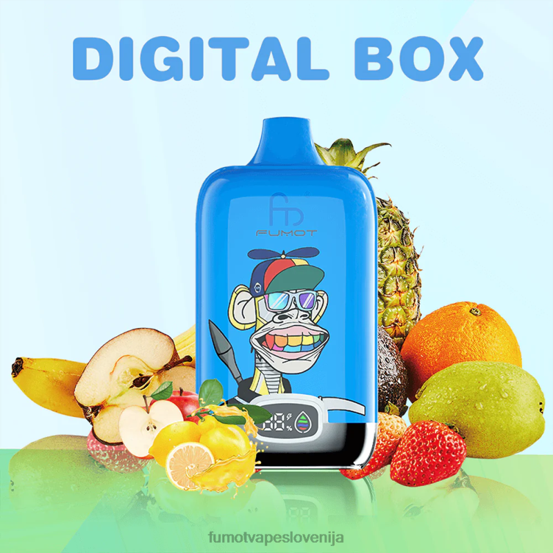 Fumot Digital Box vape pod za enkratno uporabo 12000 - 20 ml (1 kos) jagodna banana - Fumot Discount Code 2JH4H146
