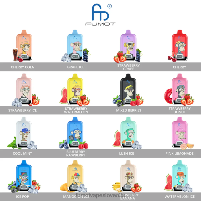 Fumot Digital Box vape pod za enkratno uporabo 12000 - 20 ml (1 kos) led iz lubenice - Fumot Vape Flavours 2JH4H157