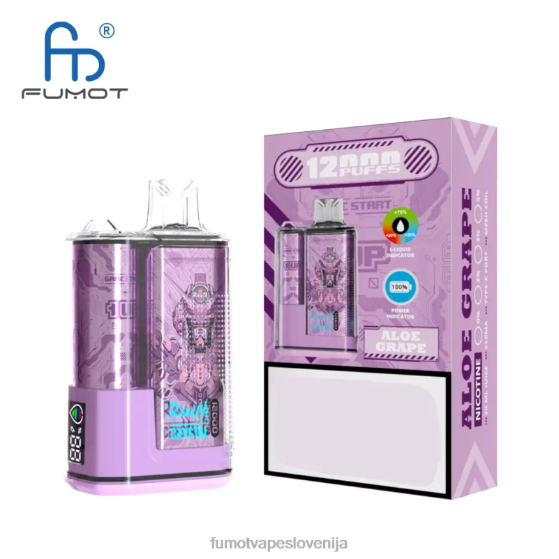 Fumot Crystal 1 kos - 12000 škatla za vape za enkratno uporabo 20 ml hladna meta - Fumot Company 2JH4H264