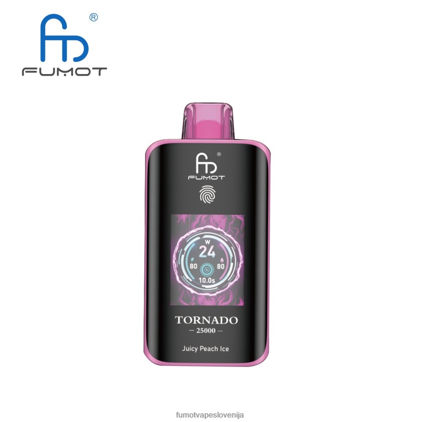 Fumot Vape Flavours - Fumot Tornado 25000 vape za enkratno uporabo sočen breskov led 2F0P0L7