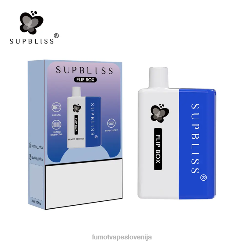 Fumot Supbliss Flip box 6000 zamenljiv komplet za vape - 10ml (1 kos) dvojno jabolko - Fumot Company 2JH4H334