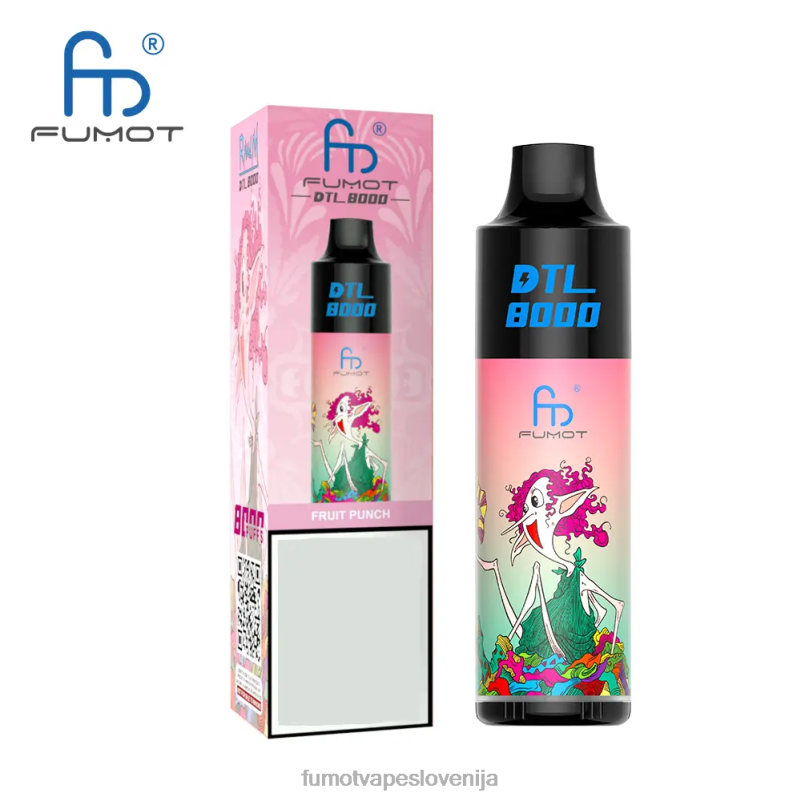 Fumot DTL 8000 peresnik za enkratno uporabo - 16 ml (1 kos) sadni punč - Fumot Vape Slovenija 2JH4H418