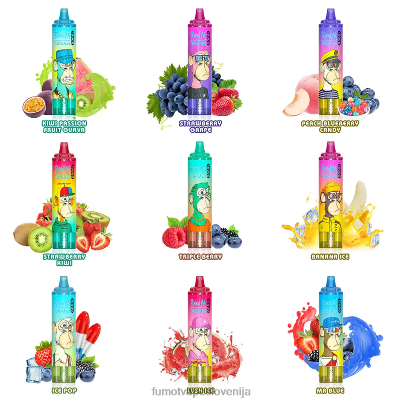 Fumot Tornado 15000 vape za enkratno uporabo - 25 ml (1 kos) limonada z jagodno lubenico - Fumot Vape Flavours 2JH4H187