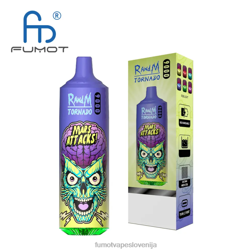 Fumot Tornado 18ml 9000 pero za enkratno uporabo (1 kos) vimto - Fumot Vapes 2JH4H31