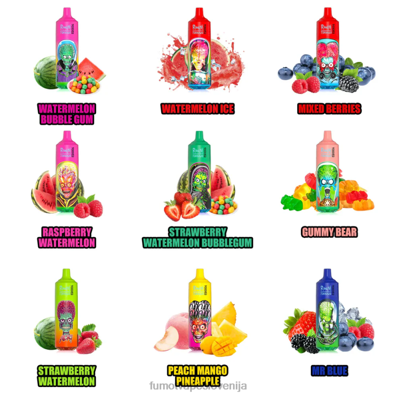 Fumot Tornado vape 9000 pro za enkratno uporabo - 18 ml (1 kos) malina lubenica - Fumot Vape Flavours 2JH4H247